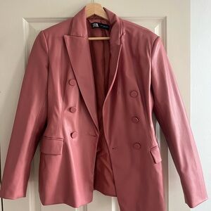 Zara Flaux Blazer in Pink